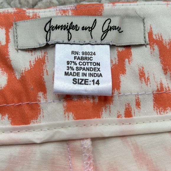 NWT Jennifer and Grace Flat Front Patterned Shorts, Size 14 - Picture 5 of 7